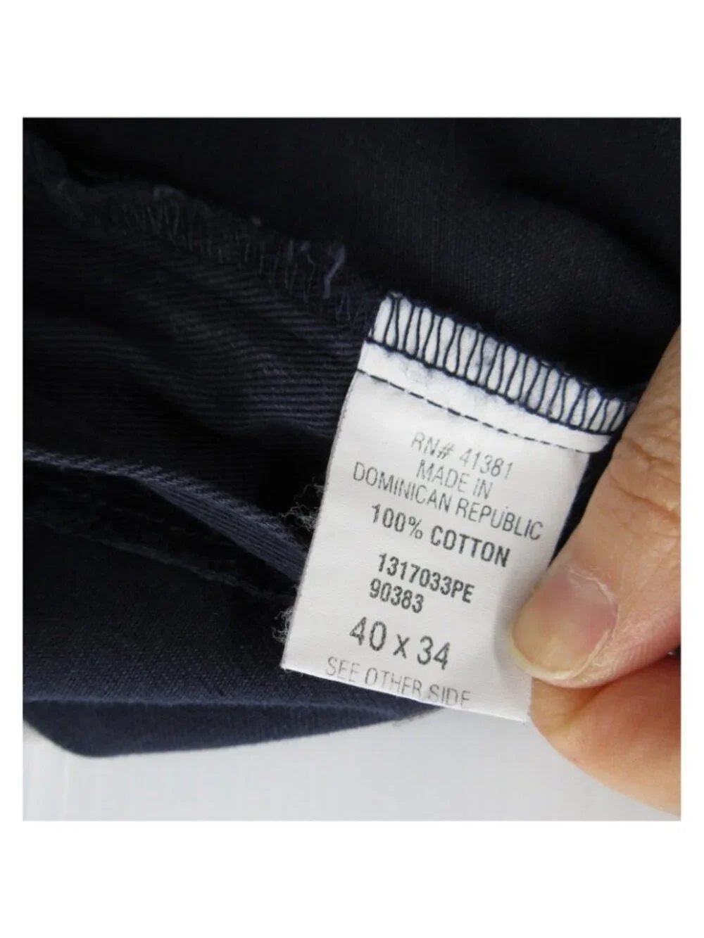 VINTAGE Polo Ralph Lauren Pants 40X34 Navy Cargo Relaxed Chino Utility